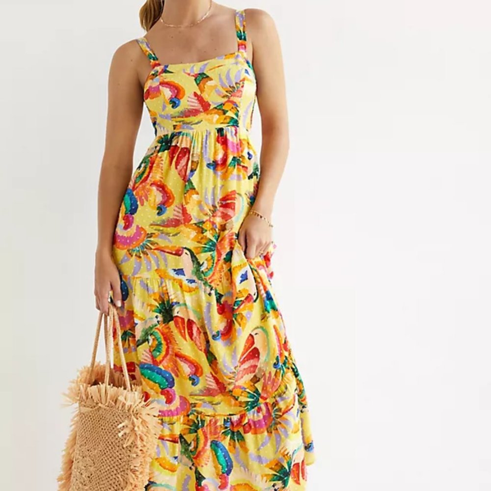 Farm Rio Textured Tropical Maxi Dress
